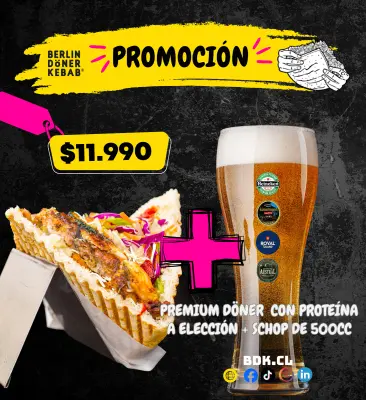 Promo Premium Döner + Schop 500 cc